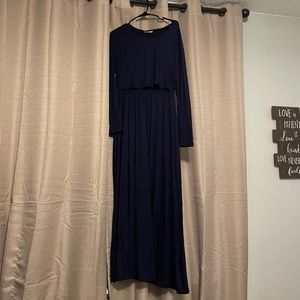 Smallshow Women’s Long Sleeve Nursing Maxi